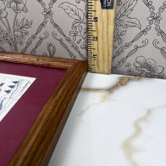 Vtg E Halsey Transformation Print From Ornament to Winter Scene Santa Signed - Picture 3 of 7